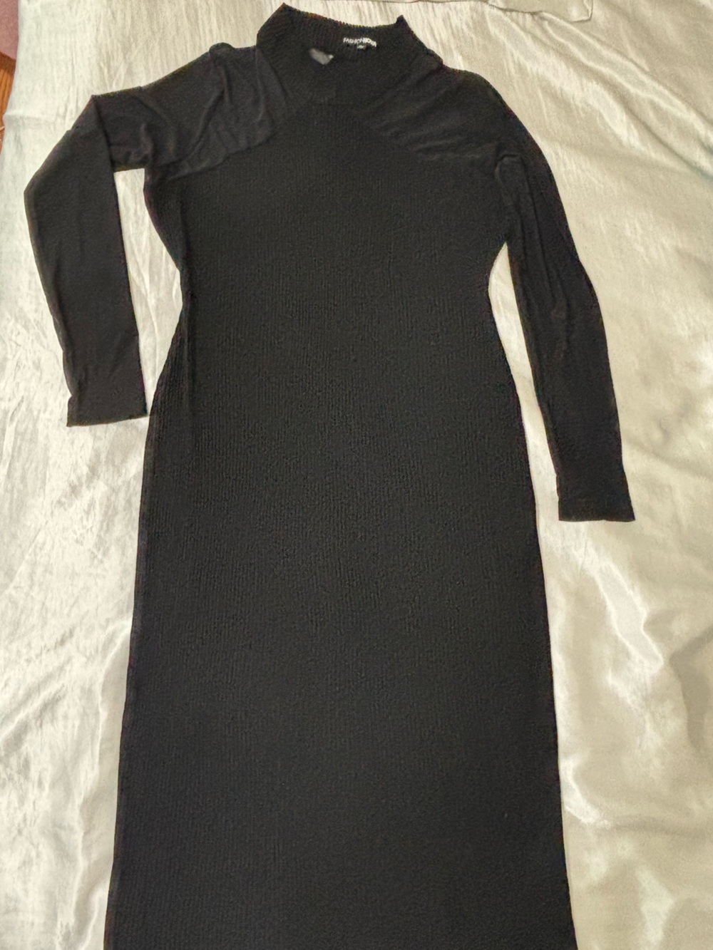 XL-Fashion Nova Black Long Midi dress